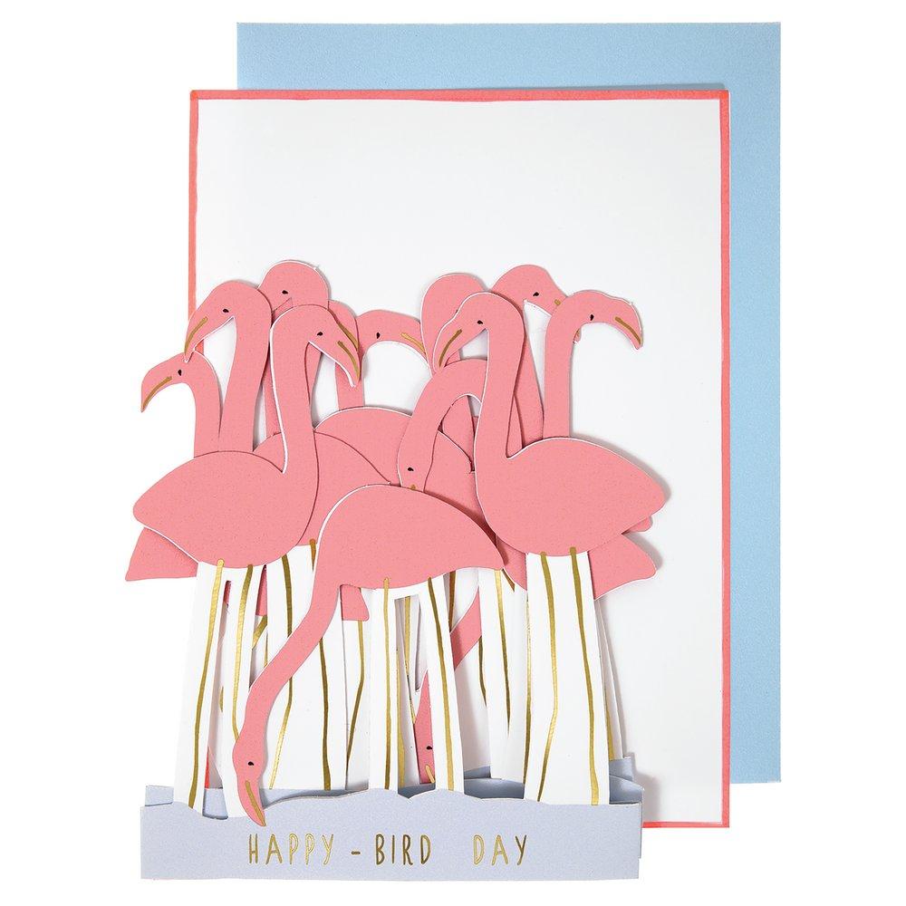 Flamingo Concertina Card