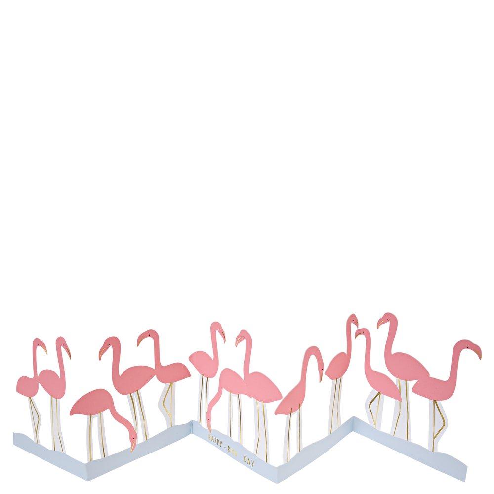 Flamingo Concertina Card