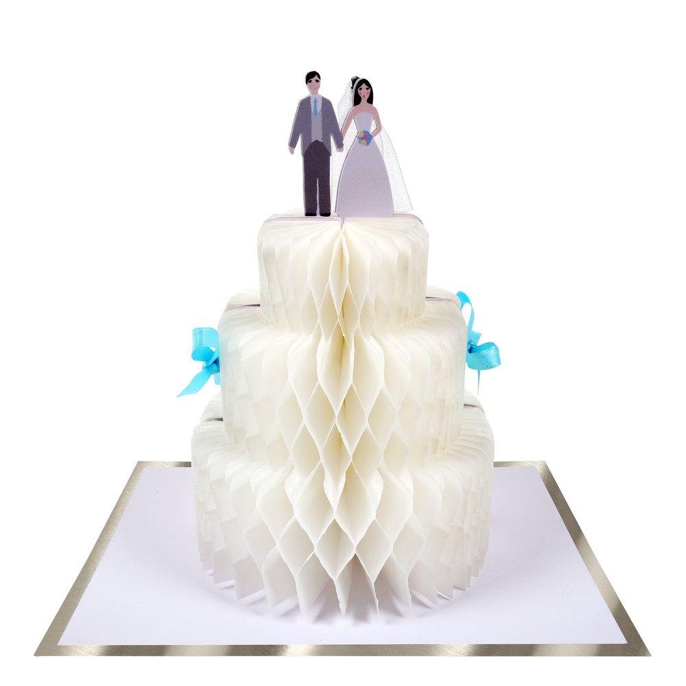 Wedding Cake Honeycomb Card