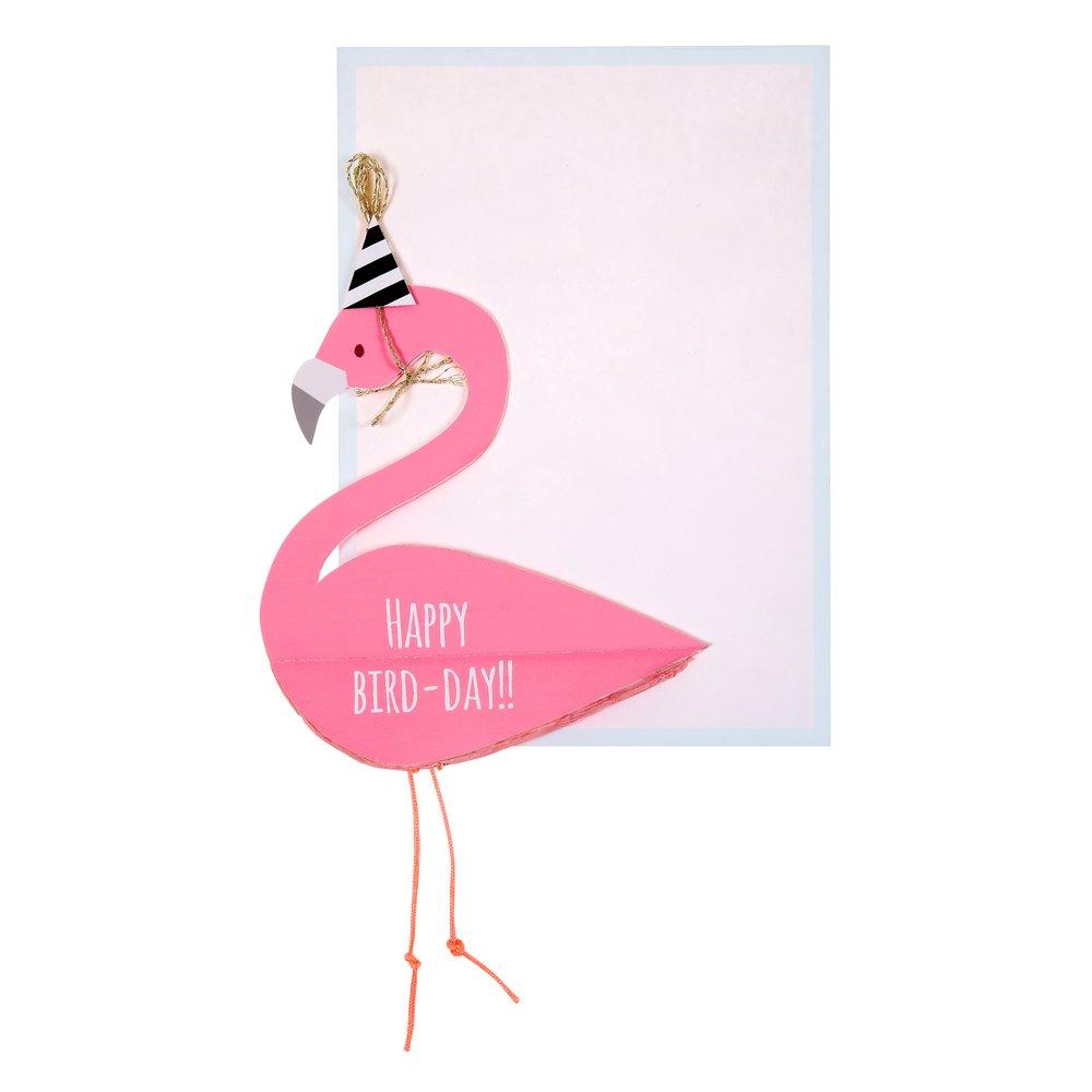 Flamingo Honeycomb Card