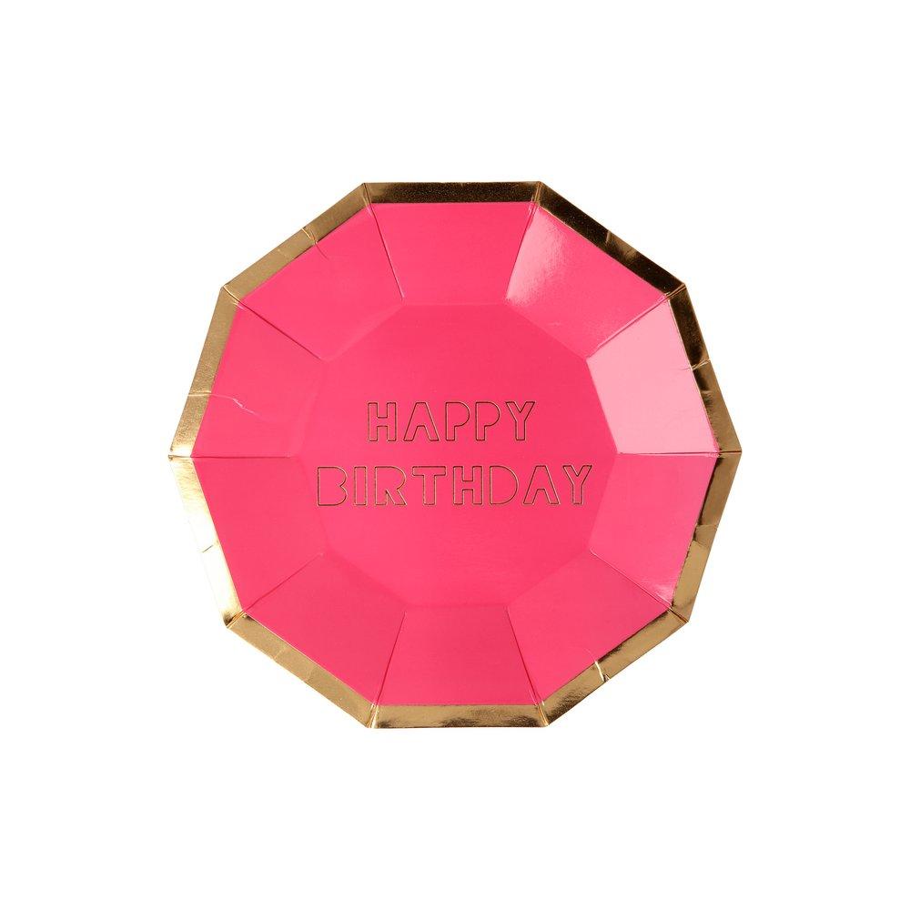 Happy Birthday Small Plates (set of 8)