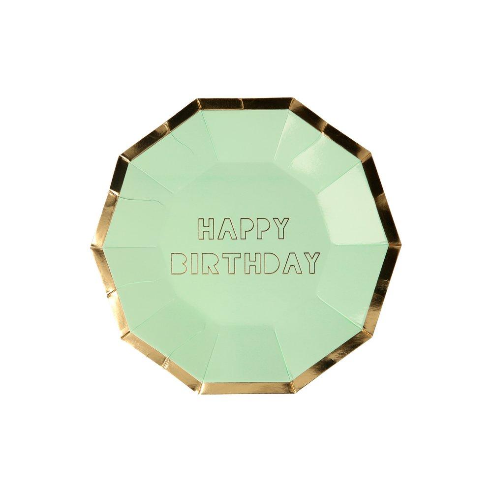 Happy Birthday Small Plates (set of 8)