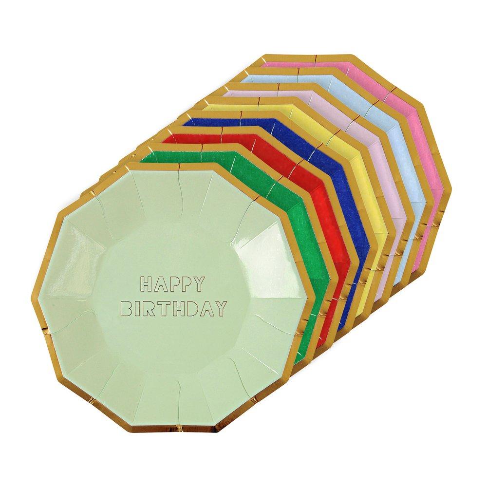 Happy Birthday Small Plates (set of 8)