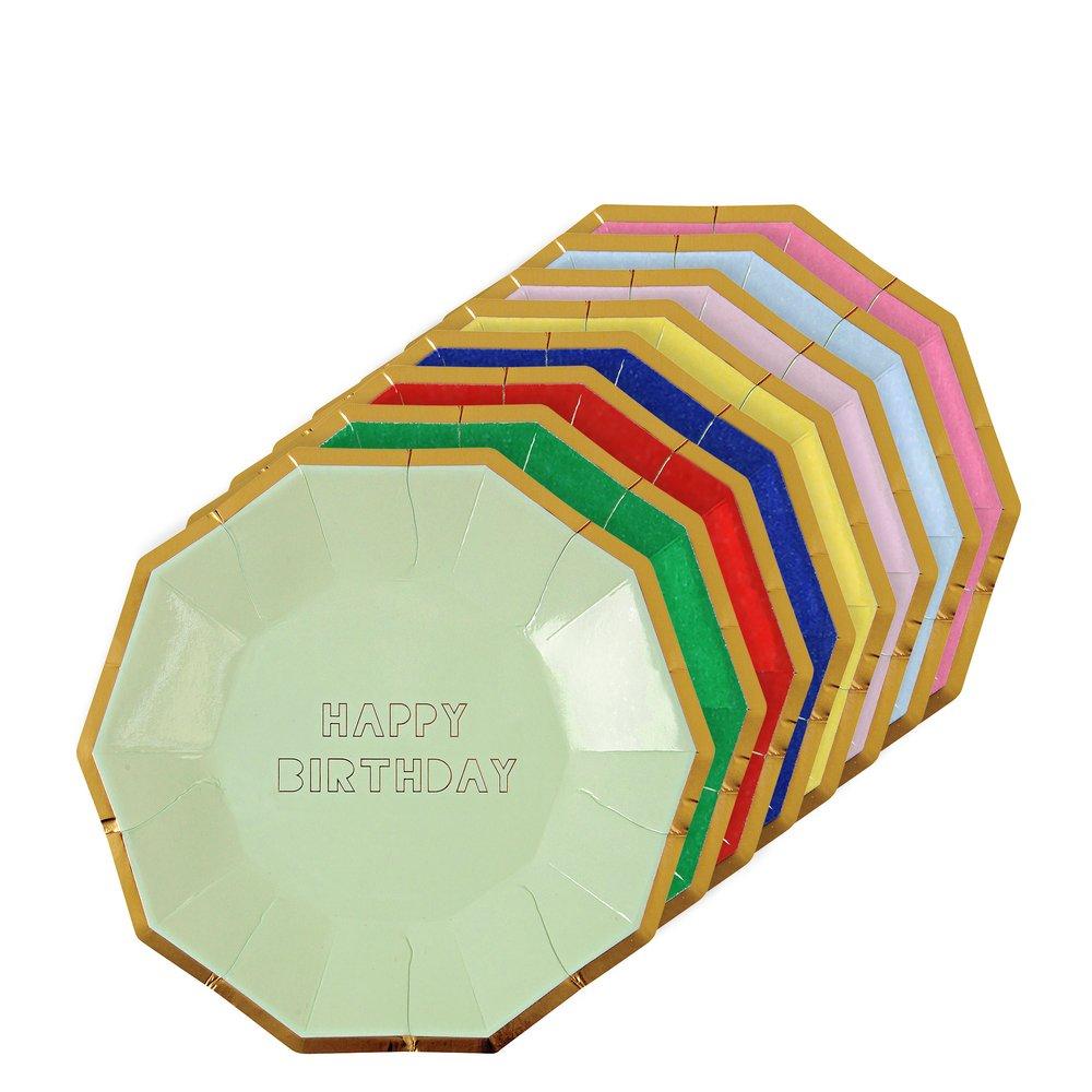 Happy Birthday Small Plates (set of 8)