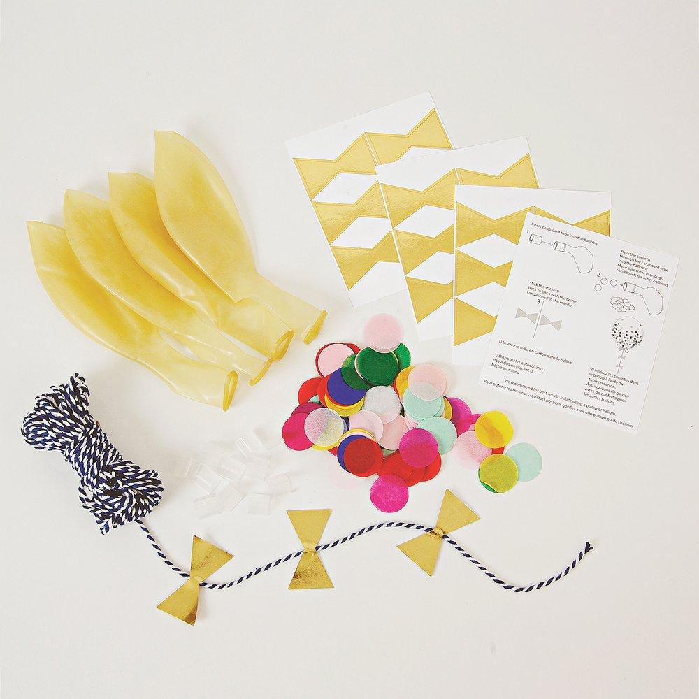 Bright Confetti Balloon Kit (set of 8)