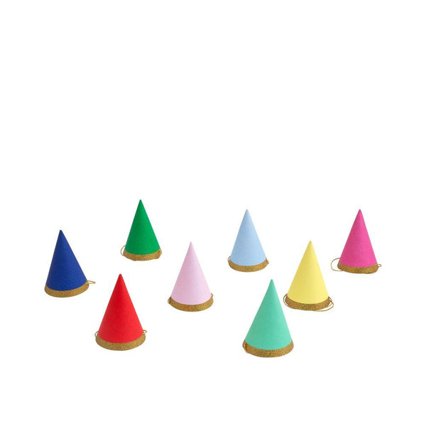 Multicolour Mini Party Hats (set of 8)