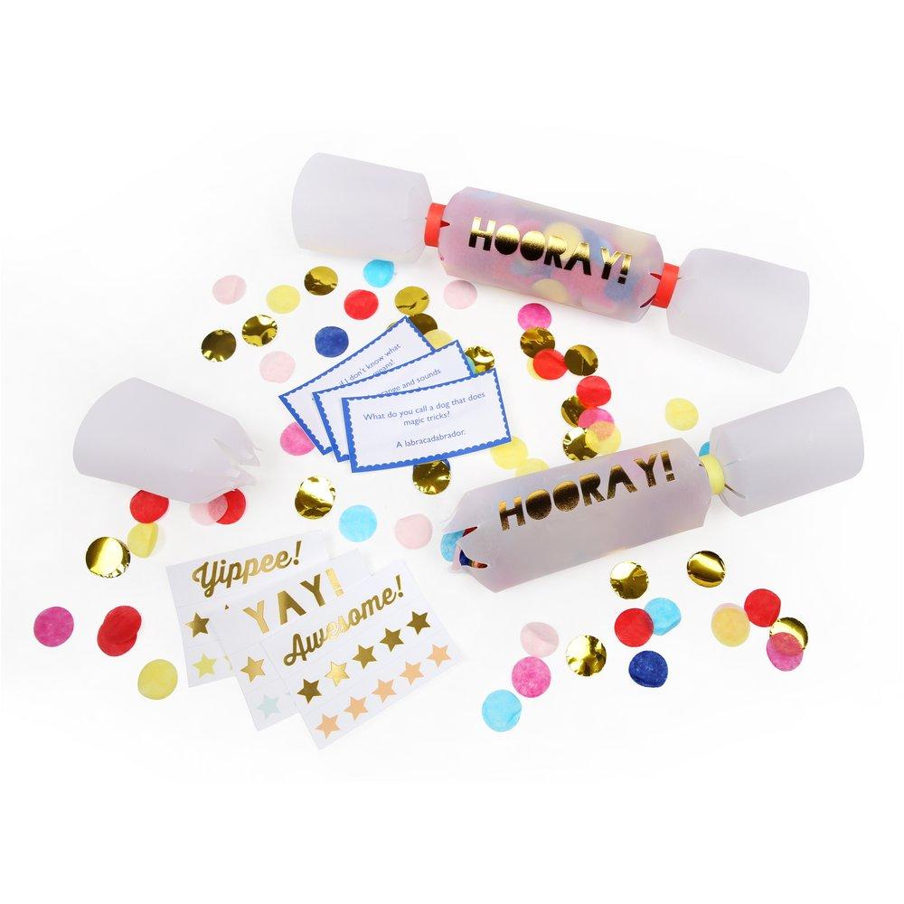 Hooray Confetti Small Crackers (set of 6)