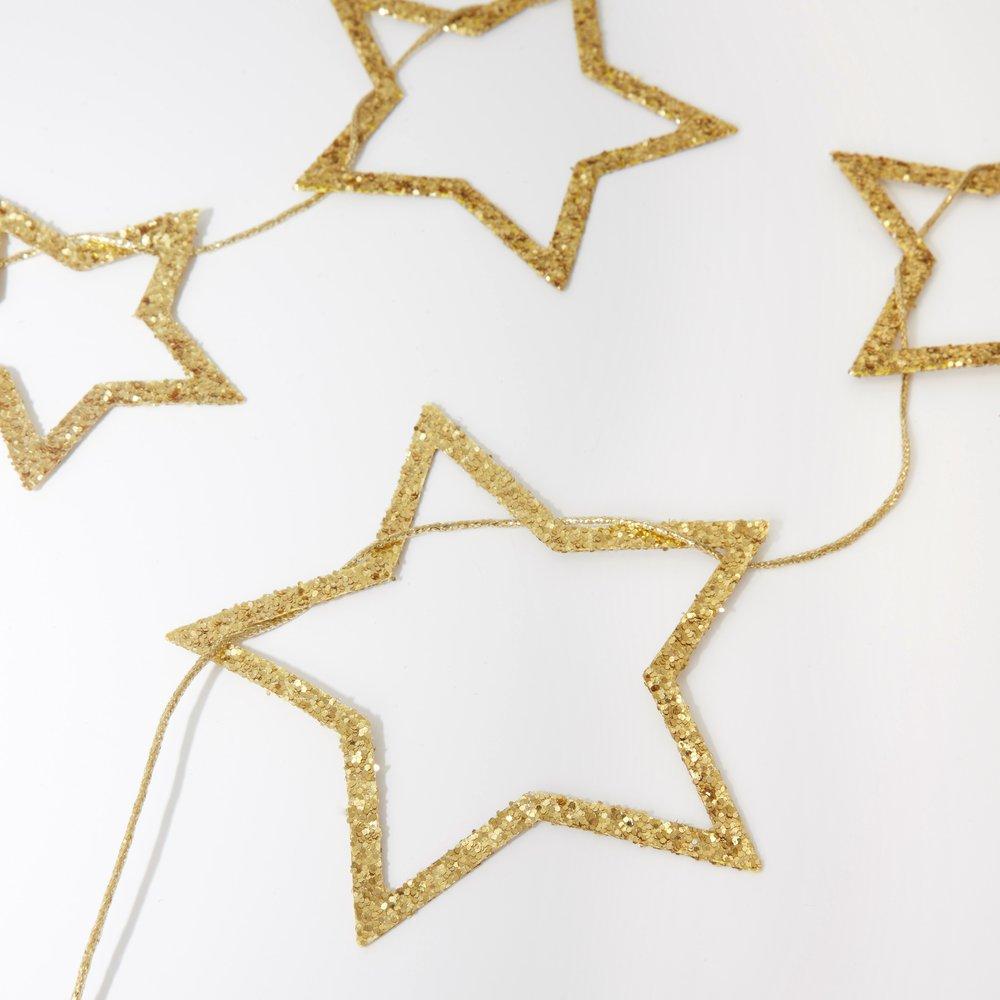 Gold Star Glitter Garland