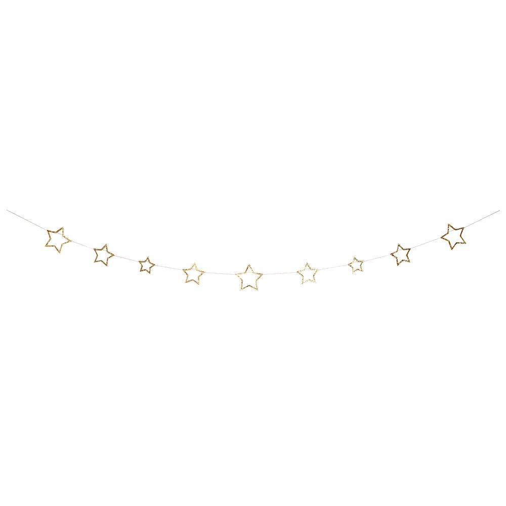 Gold Star Glitter Garland