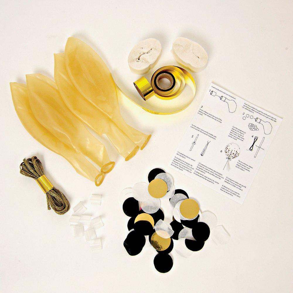 Metallic Confetti Balloon Kit (set of 8)