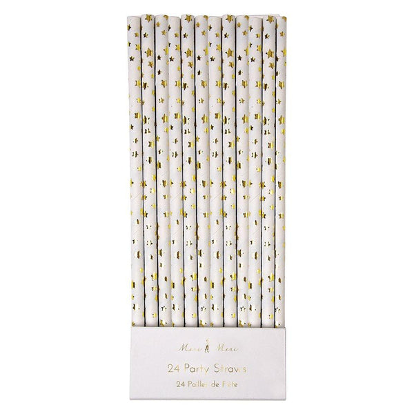 Gold Star Party Straws