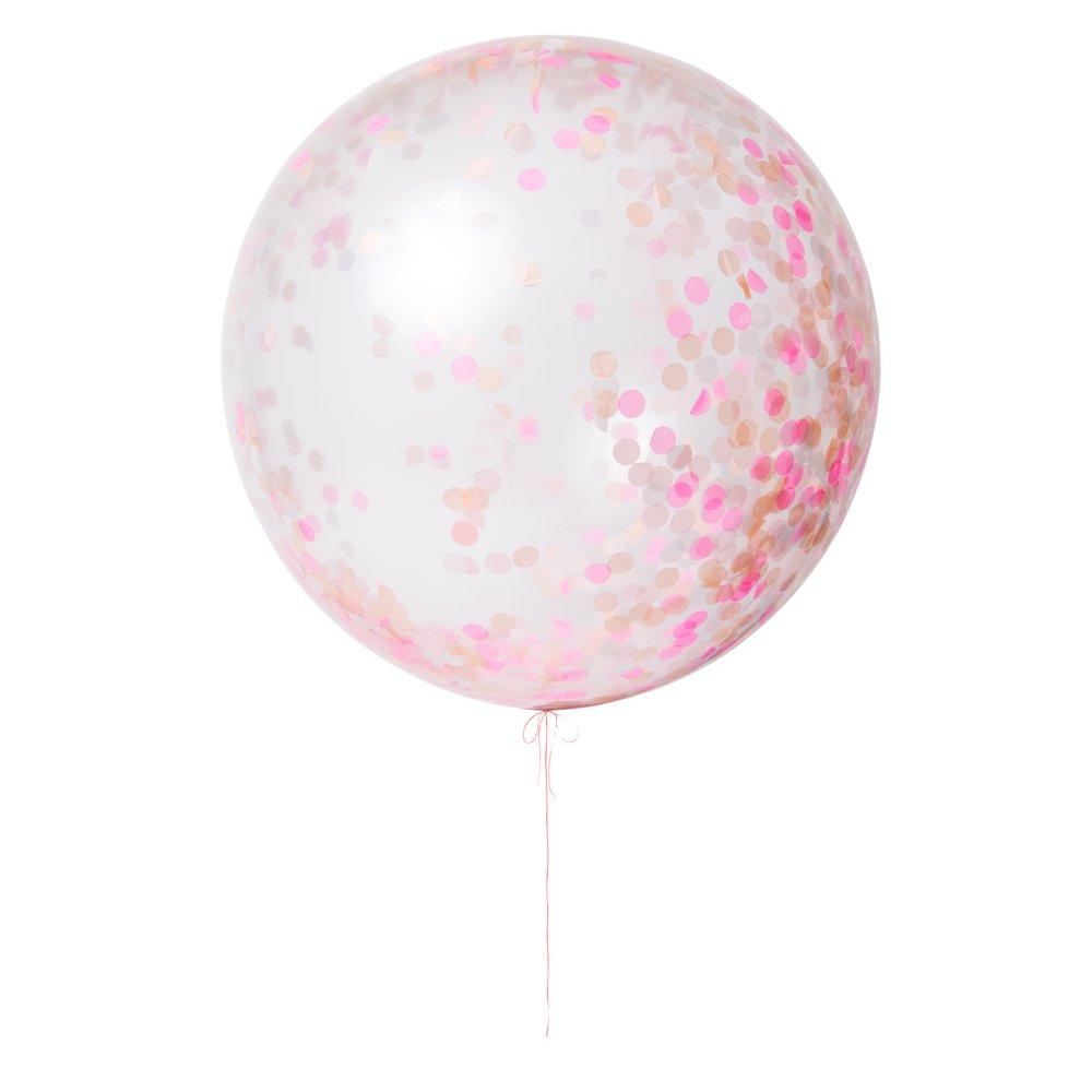 Pink Giant Confetti Balloon Kit (set of 3)