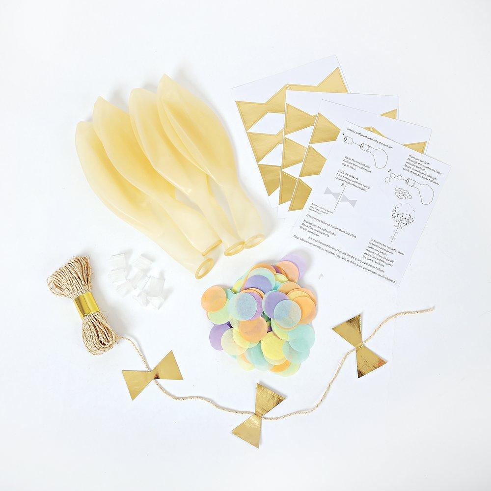 Pastel Confetti Balloon Kit (set of 8)