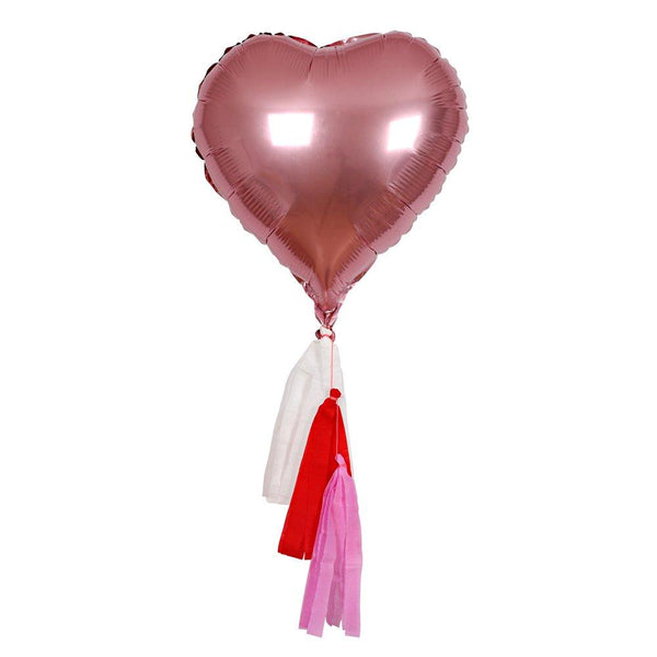 Pink Heart Foil Balloons (set of 6)