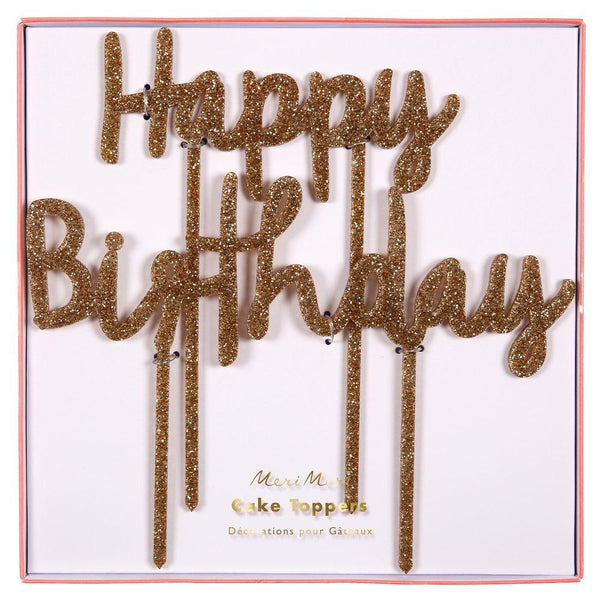 Happy Birthday Acrylic Toppers (set of 2)