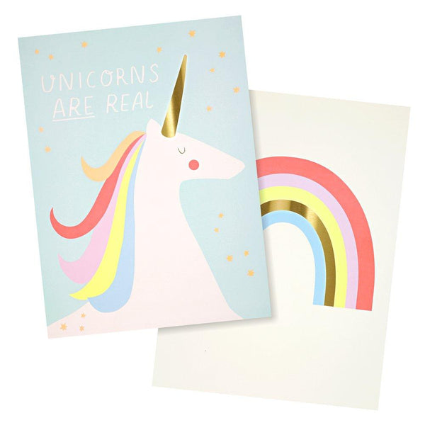 Rainbows & Unicorns Art Prints (set of 2)