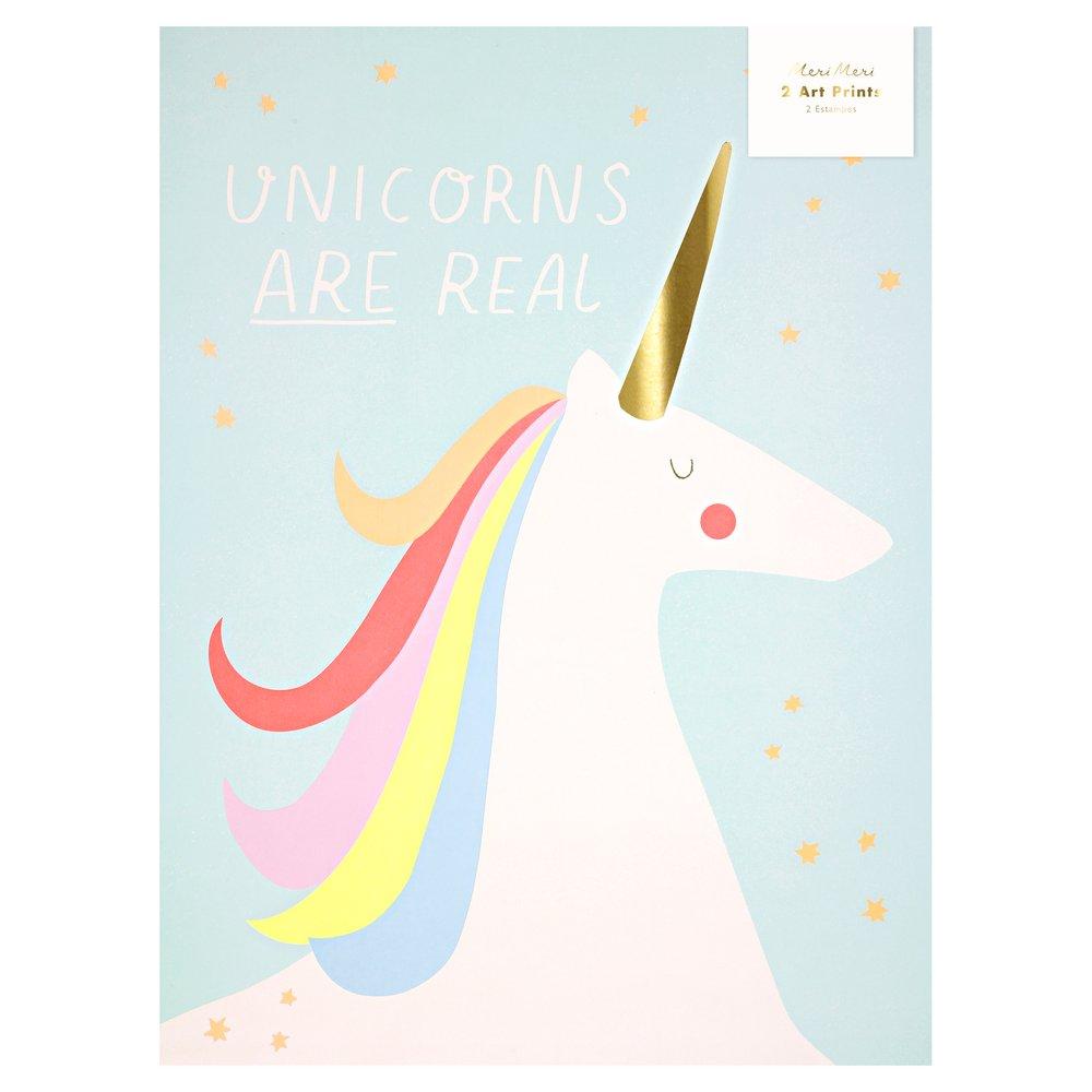 Rainbows & Unicorns Art Prints (set of 2)