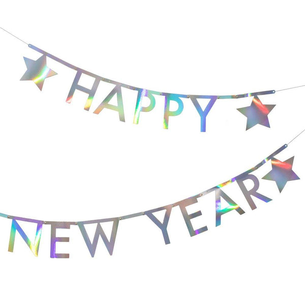 Silver Holographic Letter Garland Kit