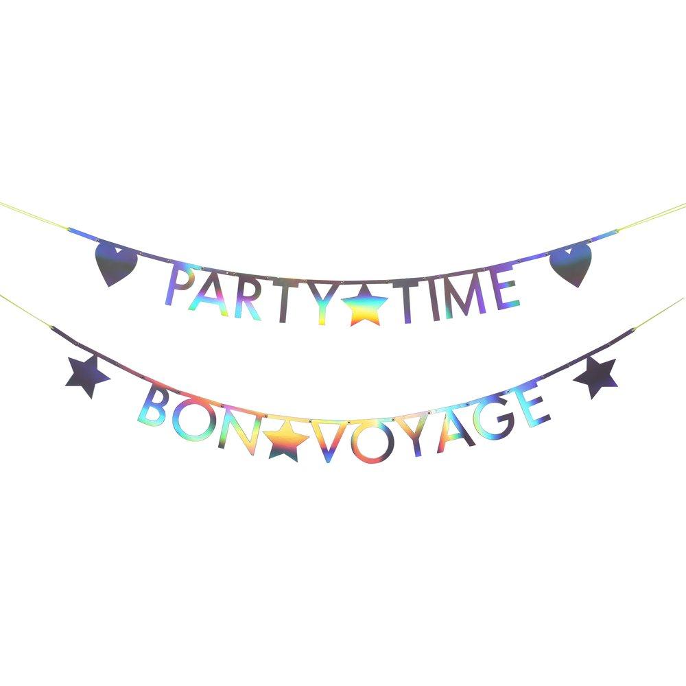 Silver Holographic Letter Garland Kit