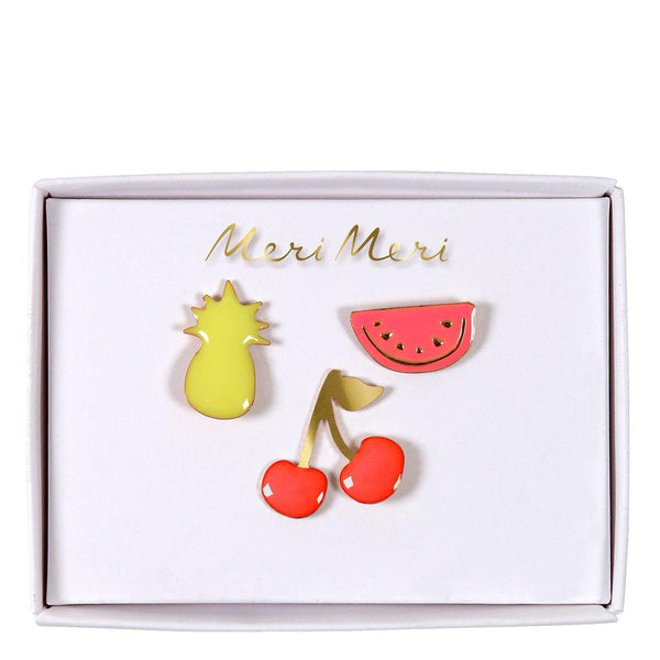 Fruit Enamel Lapel Pins (set of 3)