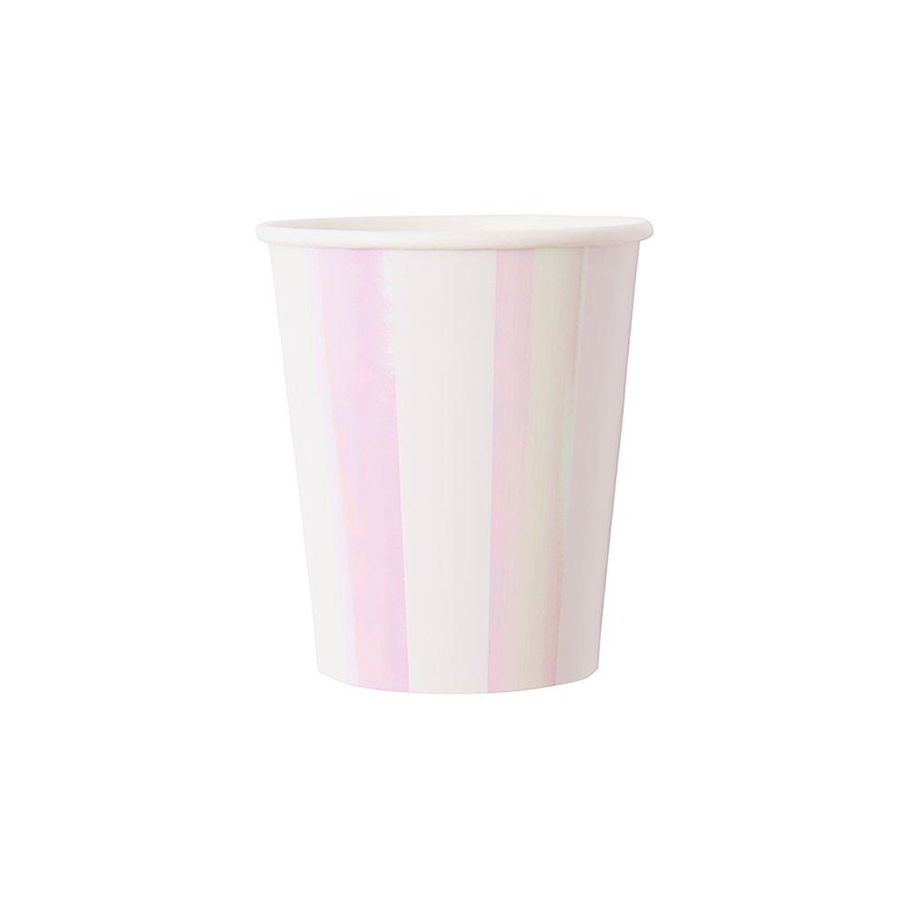 Iridescent Stripe Party Cups (set of 8)