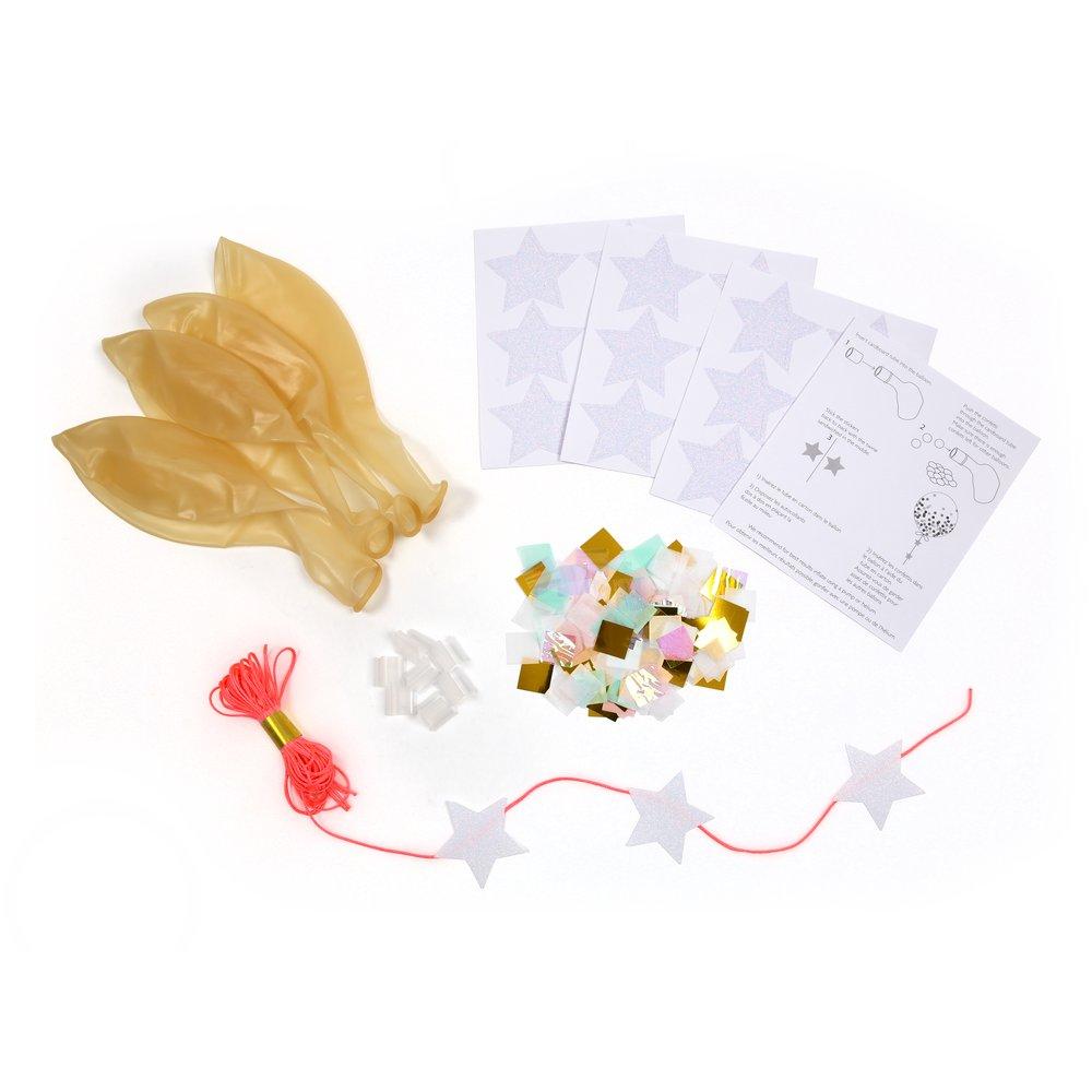 Iridescent Confetti Balloon Kit (set of 8)