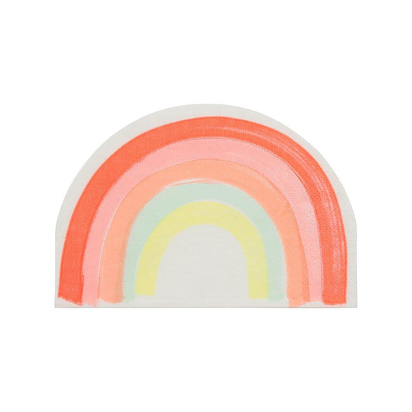 These cheerful napkins are crafted in the shape of a rainbow, with bright neon colours. 