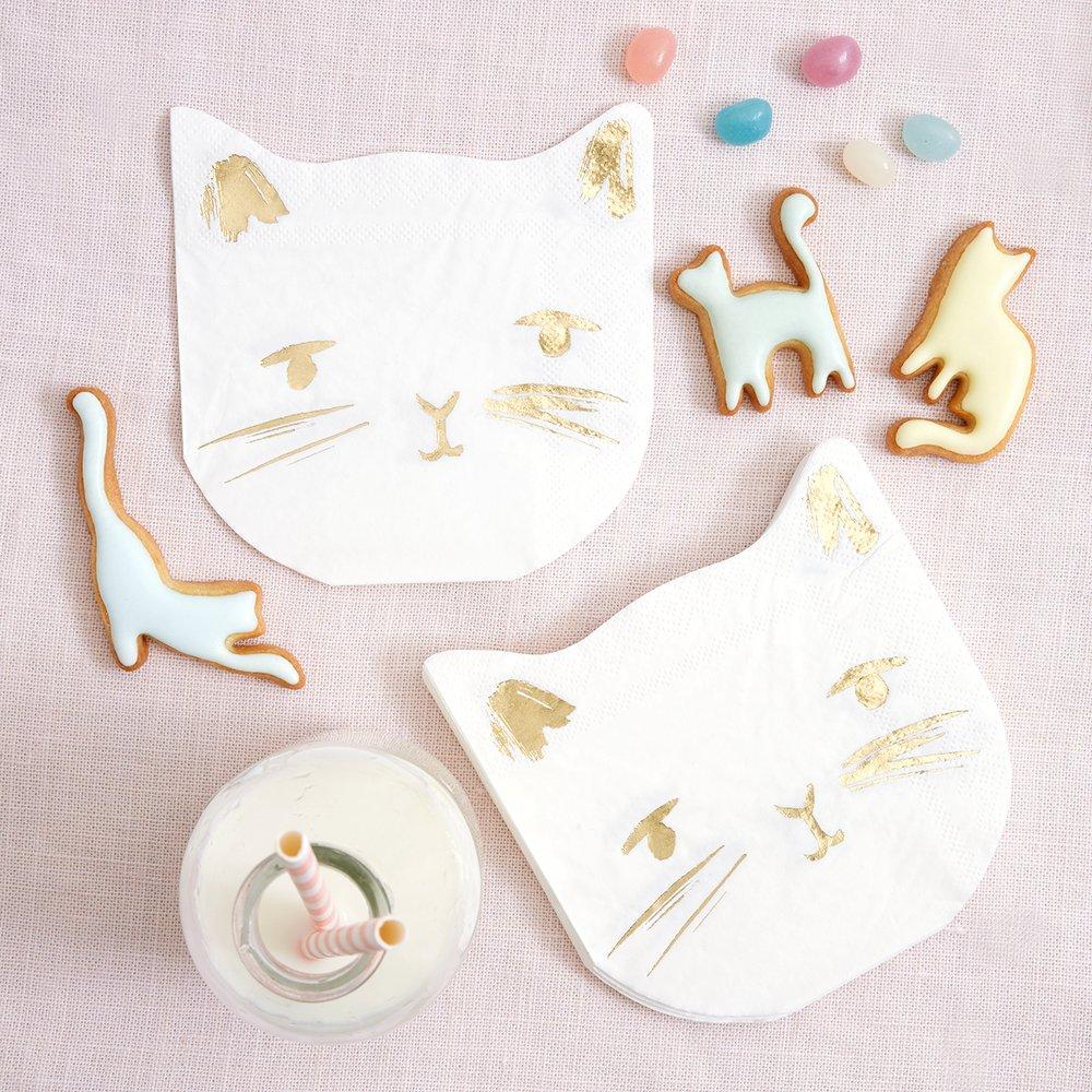 Kitty Cat Napkins (set of 16)