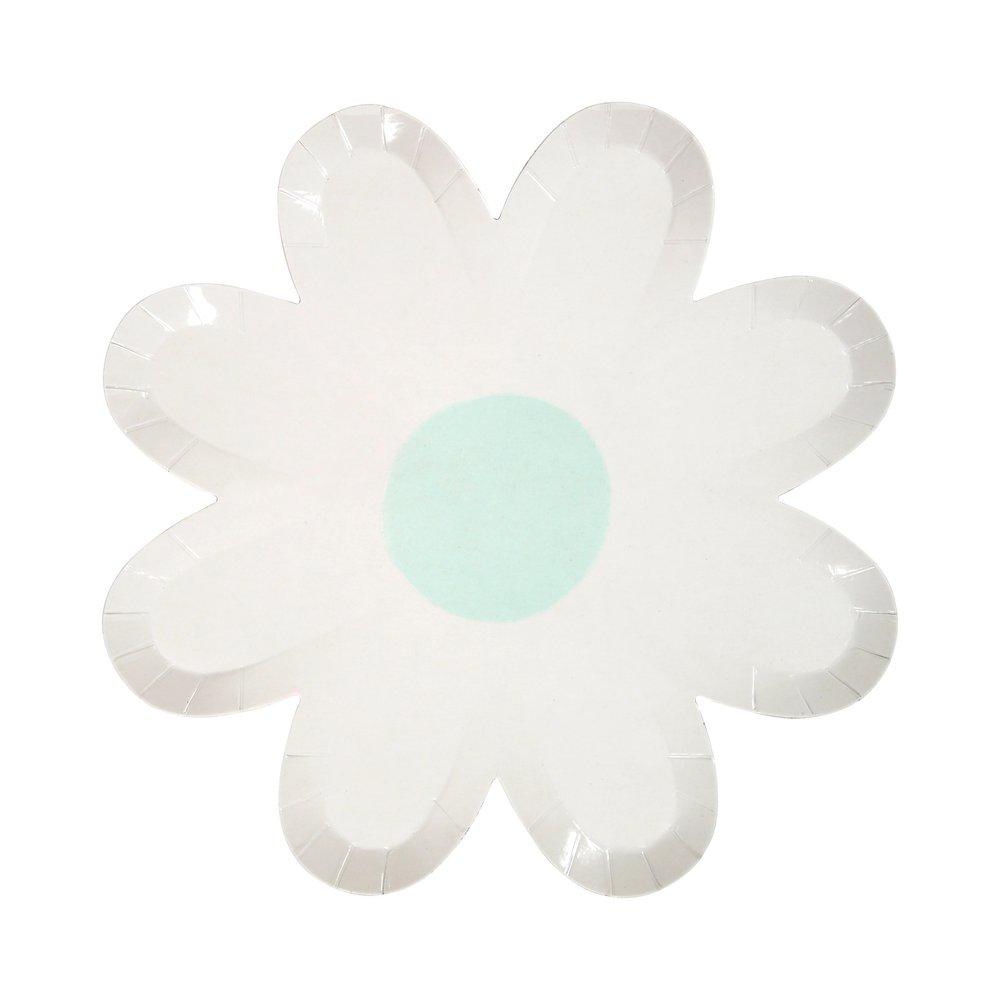 These daisy paper plates come in six colours, with different coloured middle details for a wonderful effect.