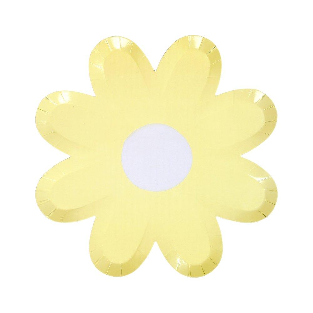 These daisy paper plates come in six colours, with different coloured middle details for a wonderful effect.