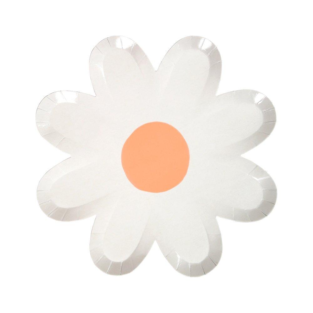 These daisy paper plates come in six colours, with different coloured middle details for a wonderful effect.