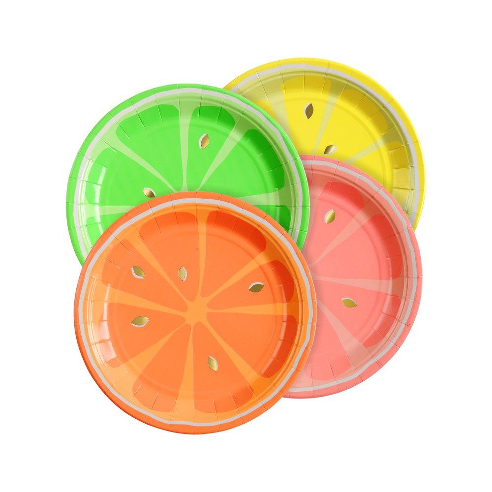 Neon Citrus Small Plates  (set of 8)