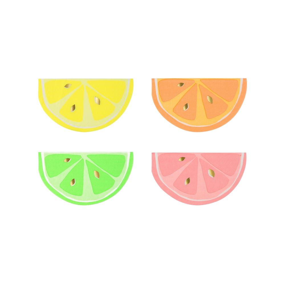 Neon Citrus Napkins (set of 16)