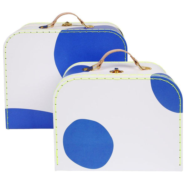 Blue Dot Suitcases (set of 2)