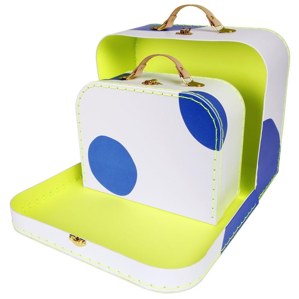 Blue Dot Suitcases (set of 2)