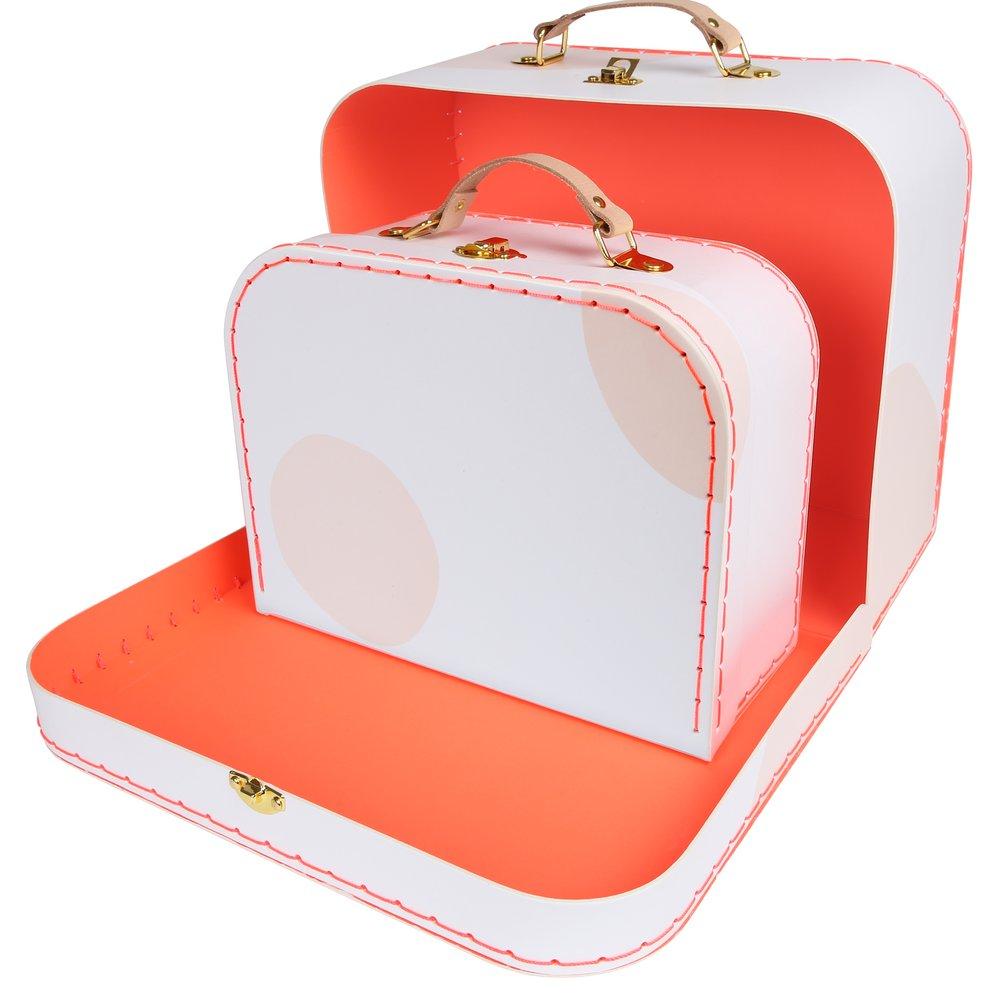 Pink Dot Suitcases (set of 2)