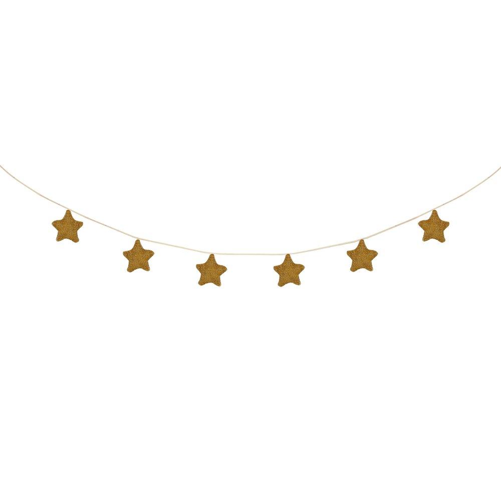 Gold Knitted Star Garland