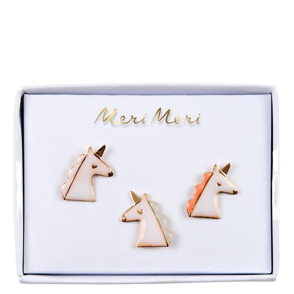 Unicorn Enamel Lapel Pins (set of 3)