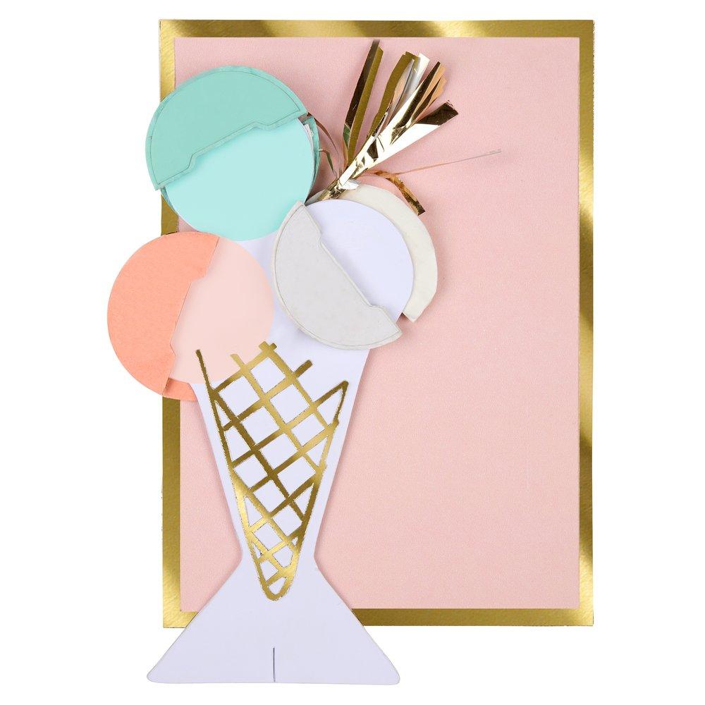 Ice Cream Honeycomb Card