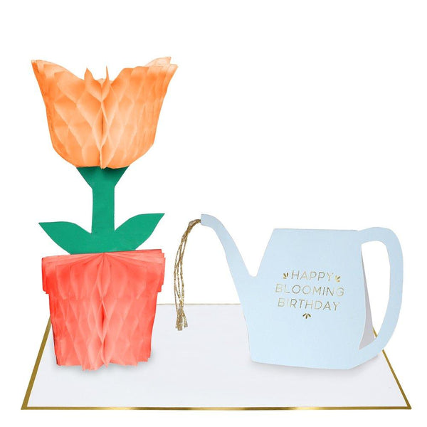 Flower & Water Jug Honeycomb Card