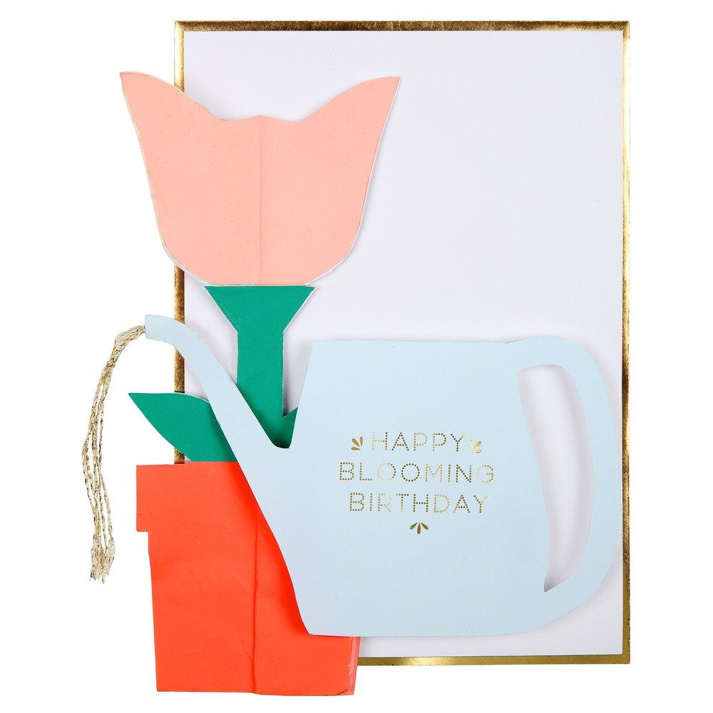 Flower & Water Jug Honeycomb Card