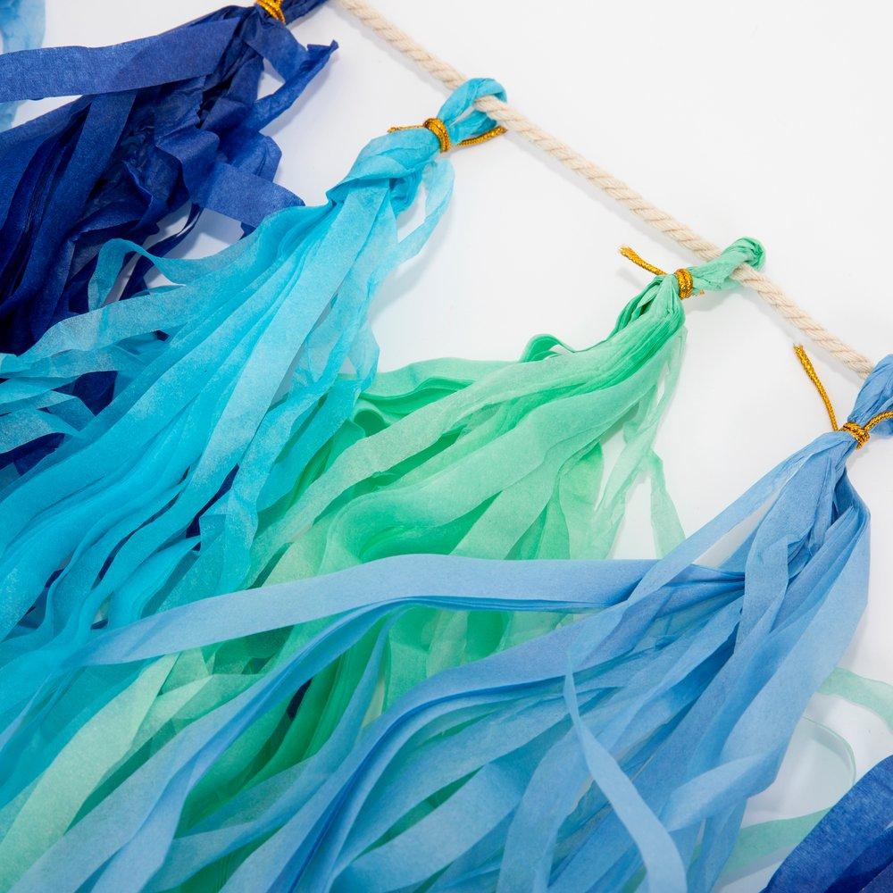 Blue Tassel Garland