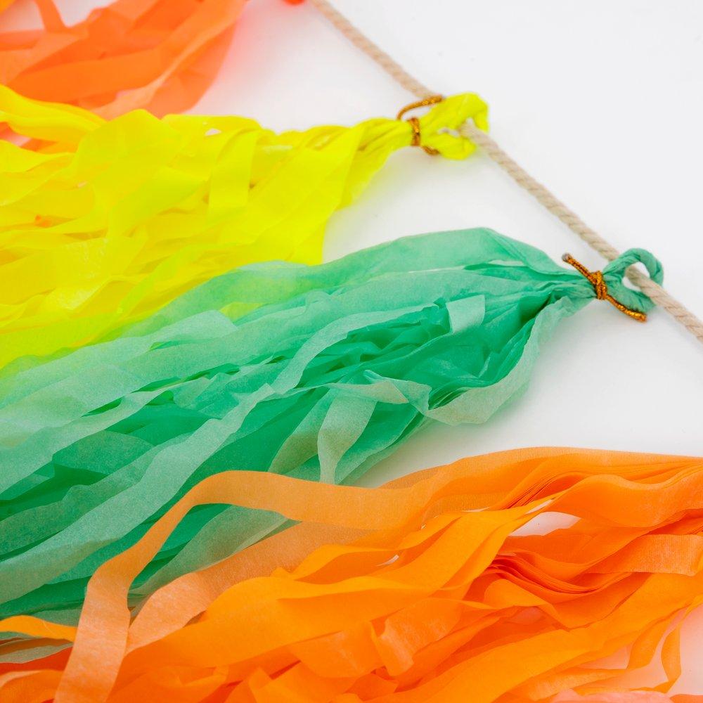 Neon Tassel Garland