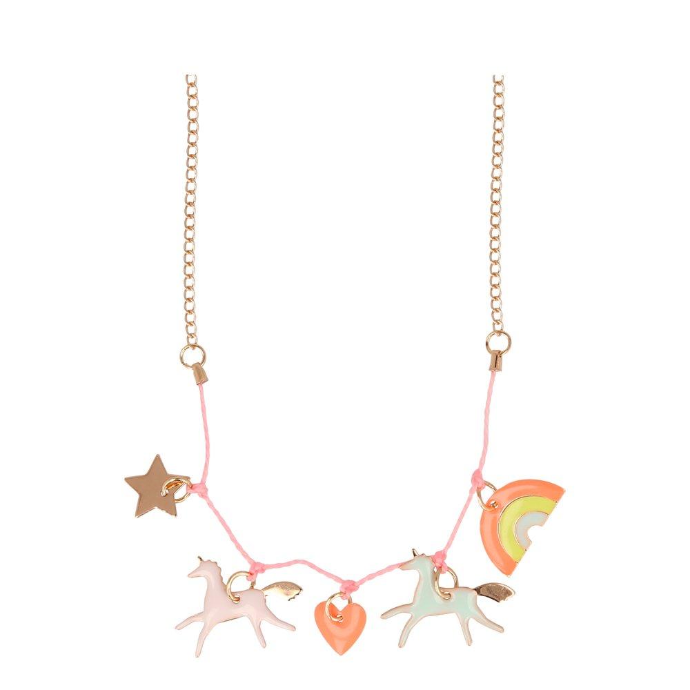 Unicorn Enamel Charm Necklace