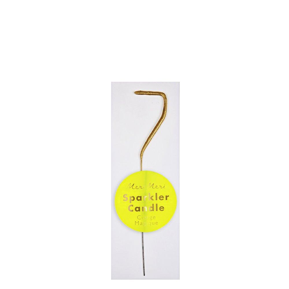 Gold Sparkler Numbers 0 to 9 Mini Candles