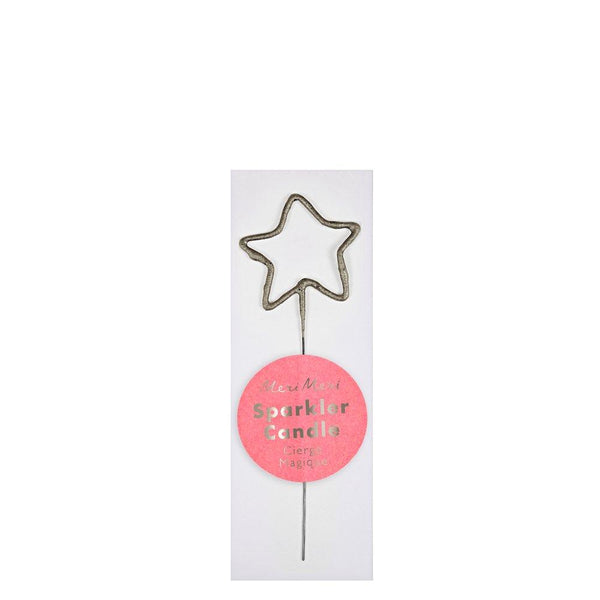 Mini Silver Sparkler Star Candle