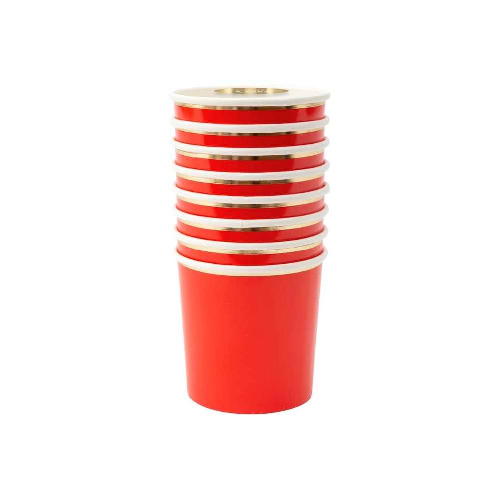 Red Tumbler Cups (set of 8)