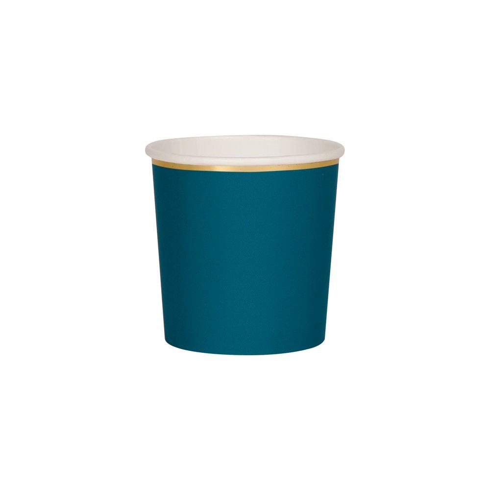 Dark Teal Tumbler Cups (set of 8)