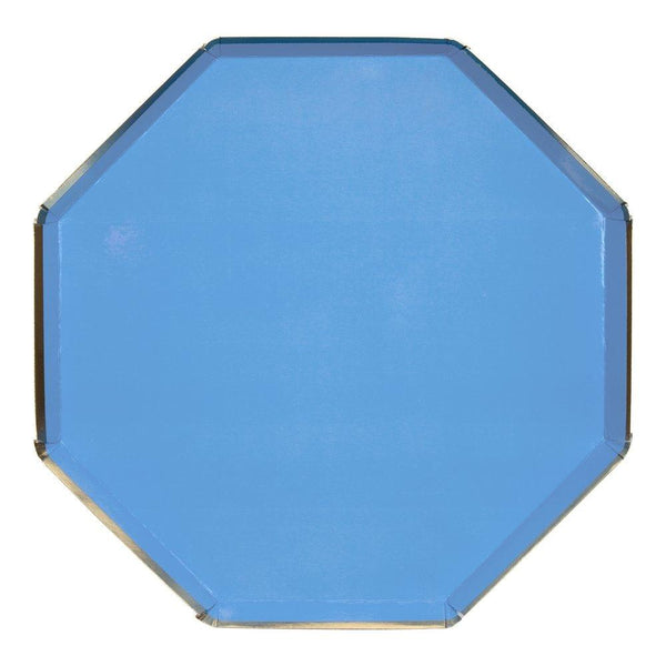 Bright Blue Dinner Plates (set of 8)