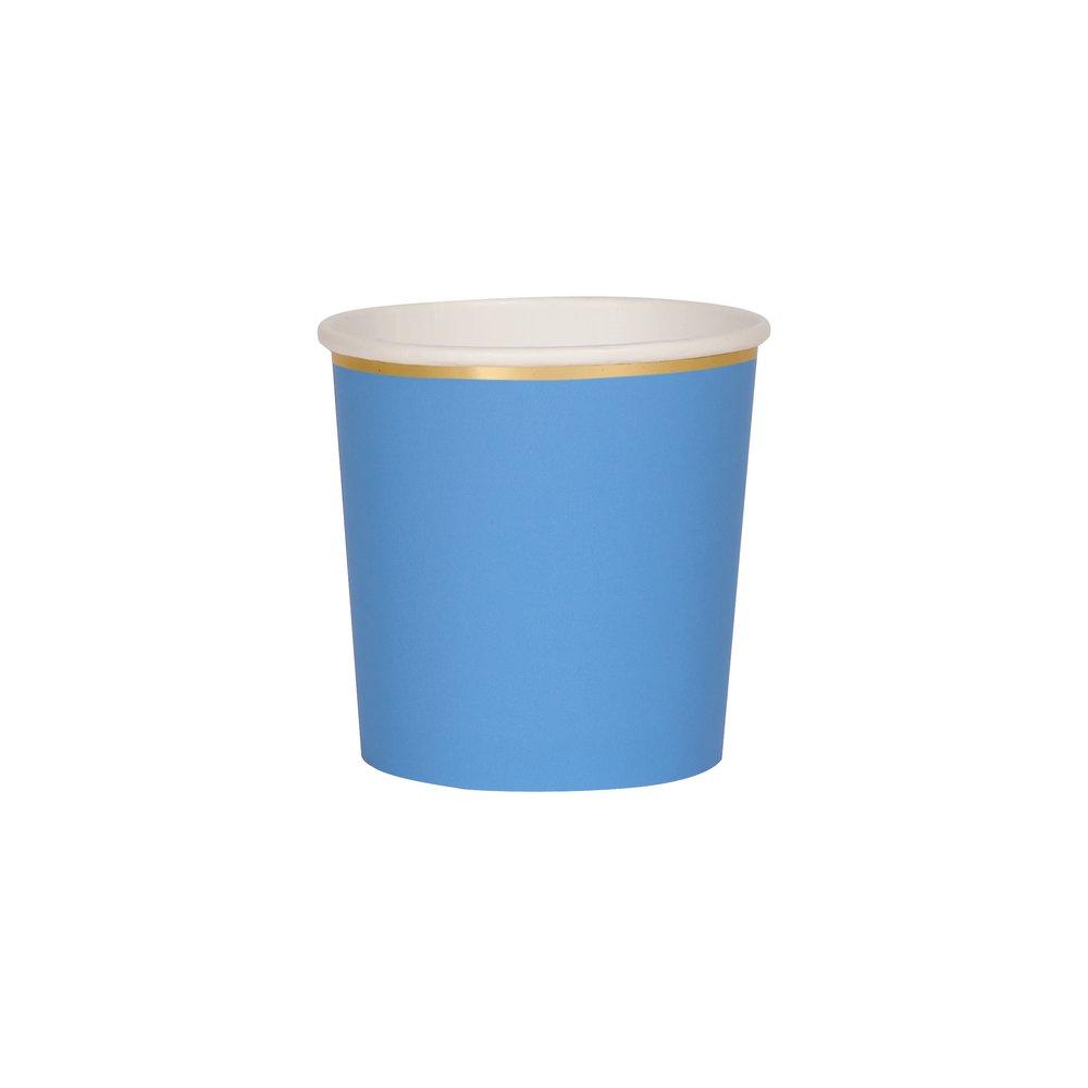 Bright Blue Tumbler Cups (set of 8)